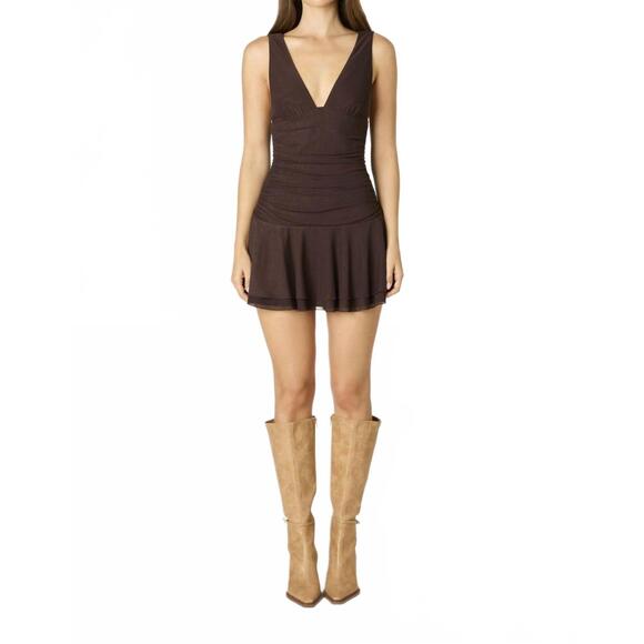 CLA Dresses & Skirts - NEW CLA v-neck mini dress in brown